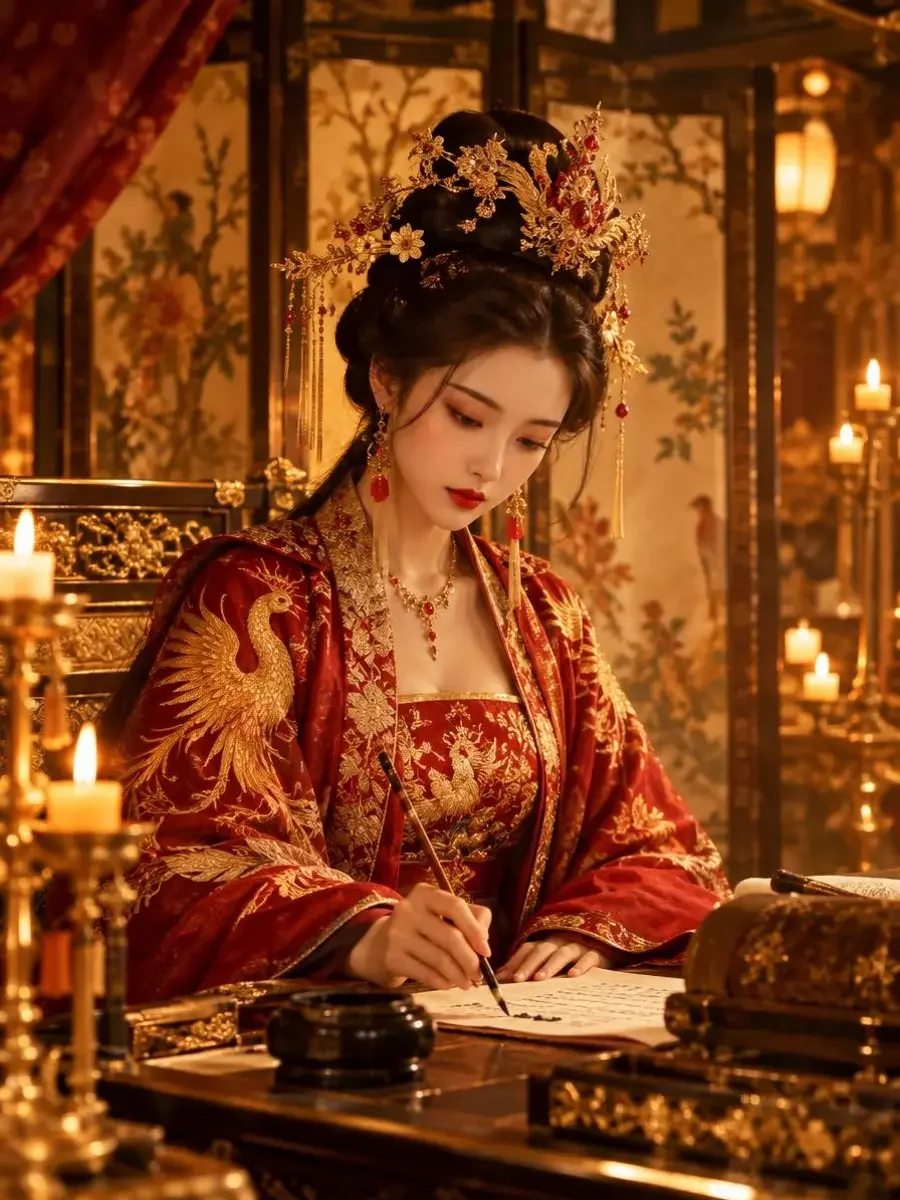 天上阙：皇后的第一封信封面图，古装宫斗短剧，架空·大宁背景